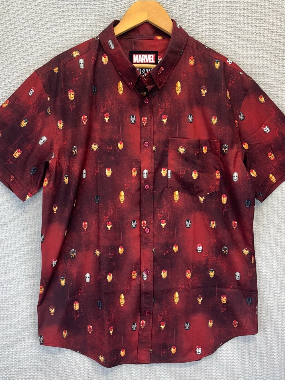 RSVLTS Marvel: Iron Man "Lil Starks" Men’s Large Short Sleeve Kunu